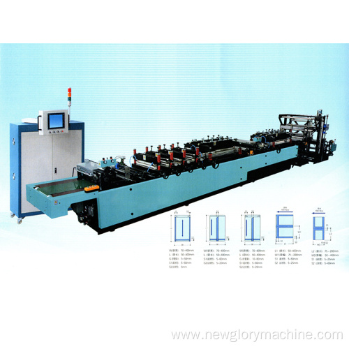 Three four side sealing bag making machine